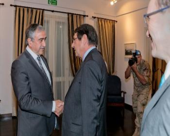 Cumhurbaşkanı Akıncı İle Kıbrıs Rum Yönetimi Lideri Anastasiadis Görüşmesi Başladı