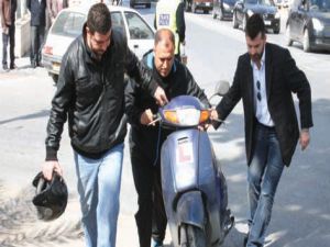 Girne de motosiklet kazası,1 yaralı